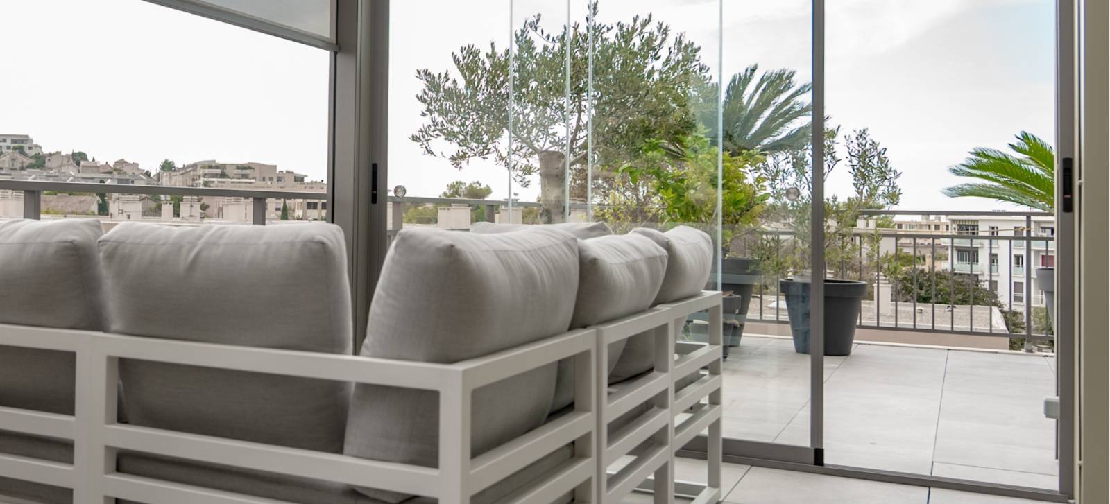 pergola avec rideaux de verre sunflex