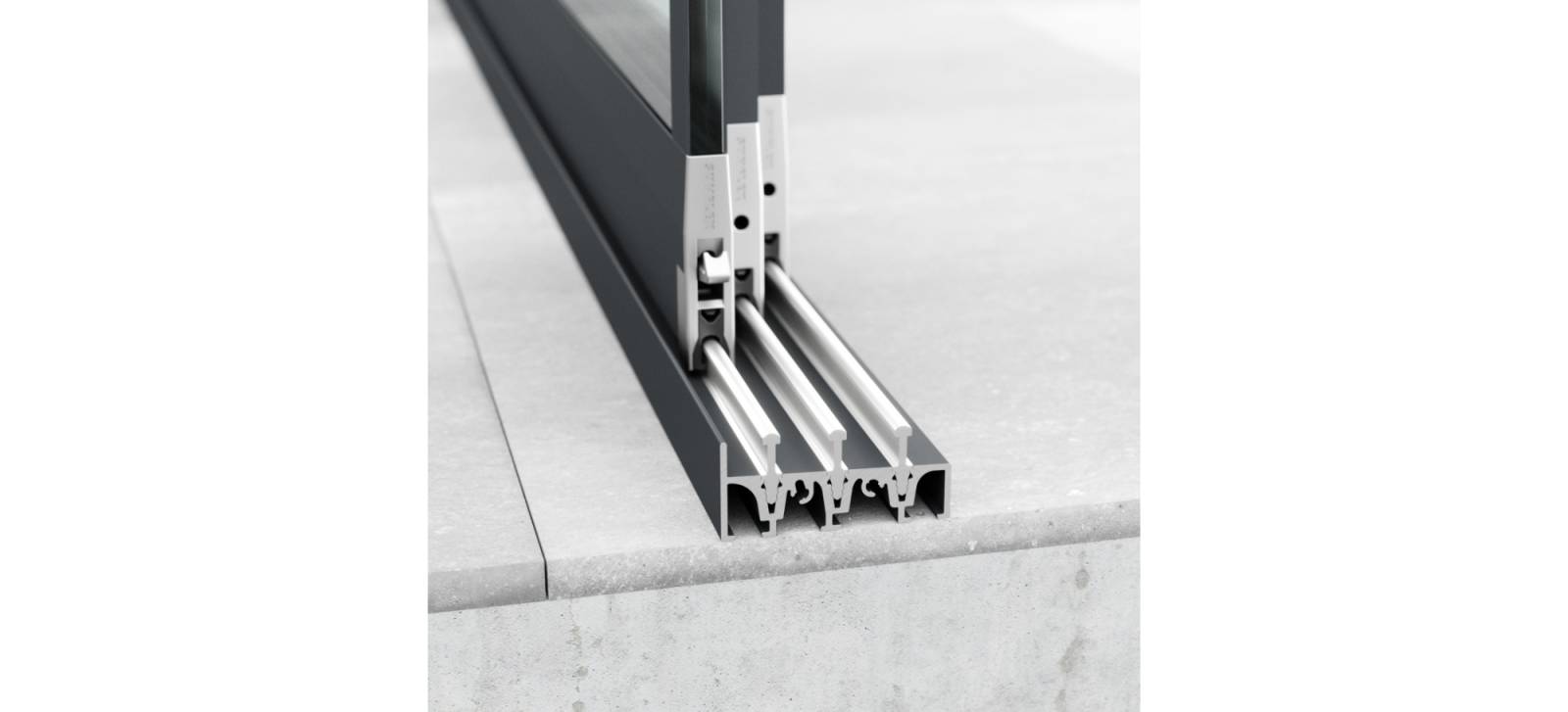 rail rideaux de verre sunflex 