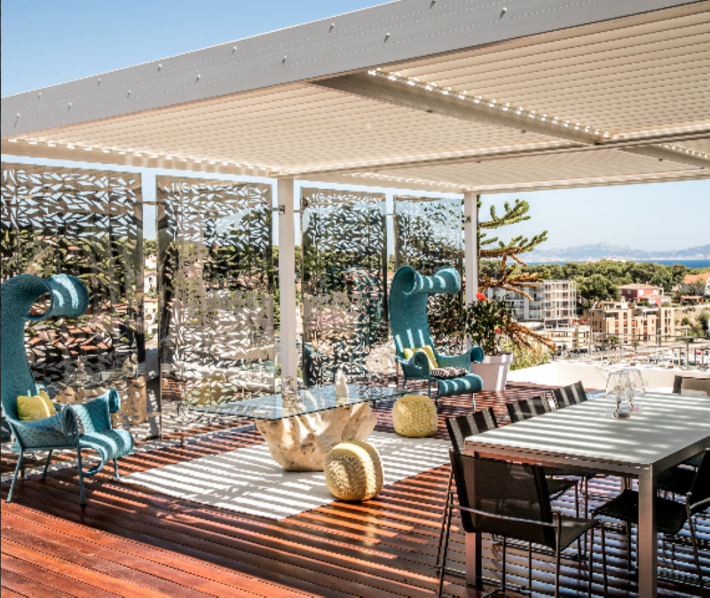 Claustra en aluminium découpe lazer