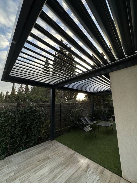 pergola adossée en alu
