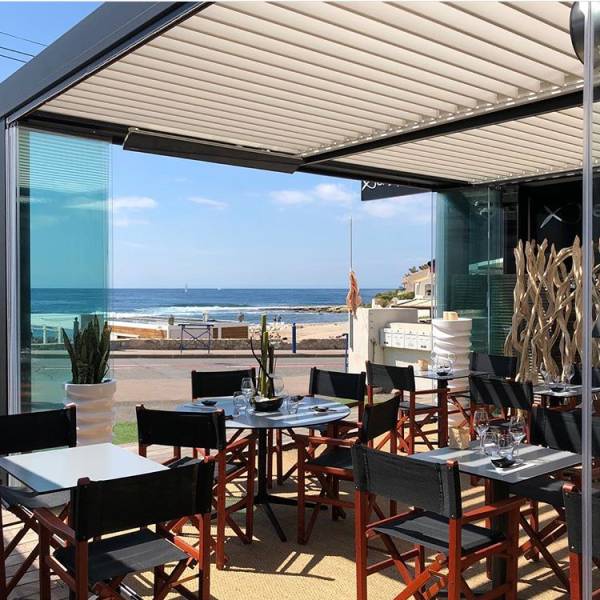 Rideau de verre pergola