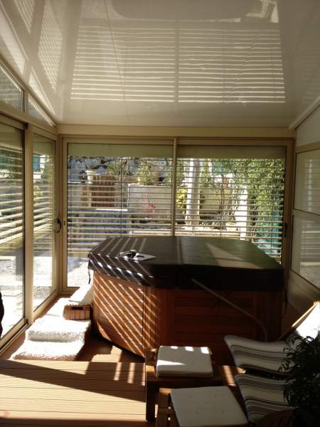 Réalisation d'une Véranda pour un espace Jacuzzi