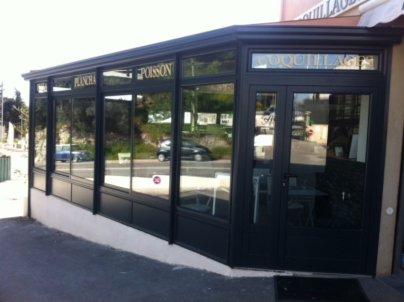 véranda alu réalisée a Cassis 13260 Bouches du Rhone